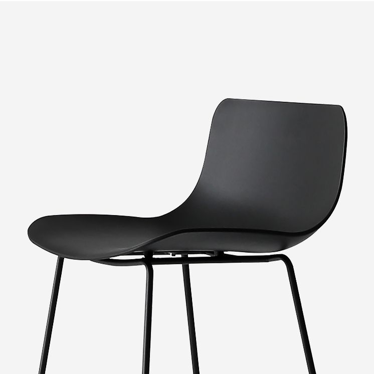 Modern Metal Plastic Bar Stools Indoor Barstool with Iron Legs and Low Back Clearhalo 'Bar Furniture' 'Bar Stools' 'bar_stools' 'furn' 'furn_bar_stools' 'furniture_bar_stools' 'Kitchen & Dining Furniture' 'kitchen&dining_furn' 'kitchen' 'kitchen_furn' Furniture' 1200x1200_9027ab70-516f-4345-859b-997024c0ca84