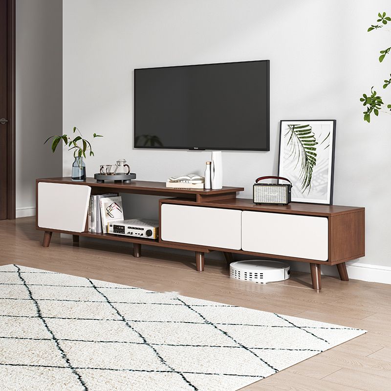 Engineered Wood TV Stand Console with Cabinet 2-Drawer TV Media Stand Clearhalo 'furn' 'furn_tv_stands_entertainment_centers' 'Furniture' 'Living Room Furniture' 'TV Stands & Entertainment Centers' 'TV Stands & Media Storage Furniture' 'tv_stands_entertainment_centers' 1200x1200_90285c46-86bd-40aa-a51d-b2ea9e1c7725