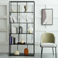 Modern Style Open Back Bookshelf Standard Metal Bookcase with Shelves Clearhalo 'Bookcases' 'furn' 'furn_bookcases' 'Furniture' 'Office Furniture' 1200x1200_9029d642-98c3-4ff1-a05a-fbf76ac20b38