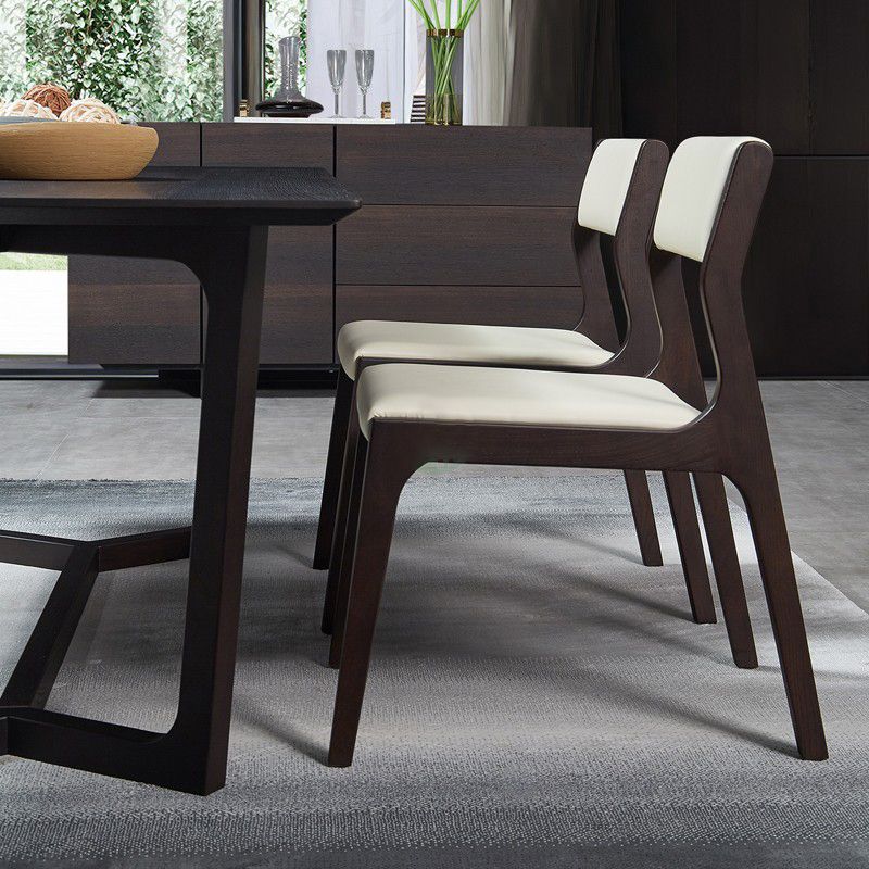 Contemporary Armless Dining Chairs Open Back Side Chair for Kitchen with Wooden Legs Clearhalo ' kitchen&dining_furn' 'Dining Chairs' 'Dining Tables & Seating' 'dining_chair' 'furn' 'furn_dining_chair' 'Furniture' 'furniture_dining_chair' 'Kitchen & Dining Furniture' 'kitchen' 1200x1200_902c9d9c-8c72-431d-adde-d7916ac36129