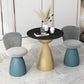 Minimalist Round Shape Sintered Stone Dining Table Standard 27.5 inch Dining Table for Kitchen Clearhalo ' dining_table' 'Dining Tables & Seating' 'Dining Tables' 'furn' 'furn_dining_table' 'Furniture' 'furniture_dining_table' 'Kitchen & Dining Furniture' 'kitchen&dining_furn' 'kitchen' 'kitchen_dining_table' 1200x1200_902e0074-dd67-4a4e-be6c-08ca2f6ebbea