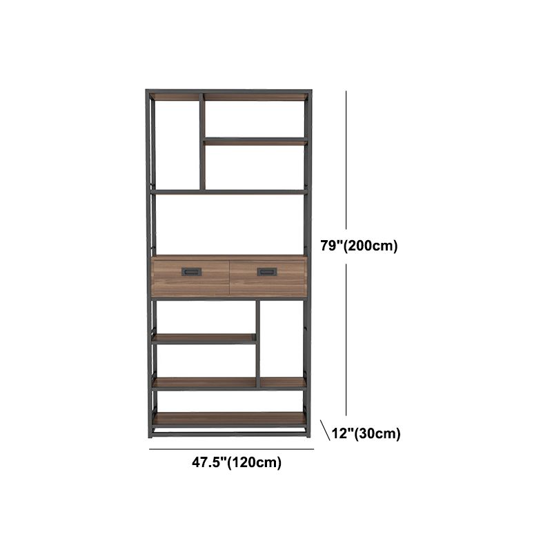 Geometric Shelf Bookshelf Metal and Wooden Bookcase for Home Office Clearhalo 'Bookcases' 'furn' 'furn_bookcases' 'Furniture' 'furniture_bookcases' 'Office Furniture' 1200x1200_902ee064-94dc-4434-813e-975cdbd7d633
