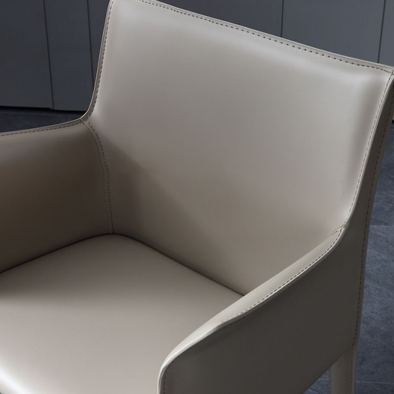 Esszimmer gepolsterter Armstuhl Kunstleder Parsons Stuhl