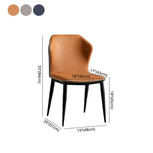 Contemporary Conference Room Wingback Side Chair Leather Dining Chair Clearhalo ' kitchen&dining_furn' 'Dining Chairs' 'Dining Tables & Seating' 'dining_chair' 'furn' 'furn_dining_chair' 'Furniture' 'furniture_dining_chair' 'Kitchen & Dining Furniture' 'kitchen' 1200x1200_902f6f75-0c64-4ba0-92d2-12e9ceee7fd2