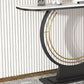 Glam Half Moon Accent Table Iron Console Sofa Table for Hall