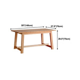 Contemporary Style Furniture Trestle Pine Solid Wood Dining Site Table for Home Clearhalo ' dining_table' 'Dining Tables & Seating' 'Dining Tables' 'furn' 'furn_dining_table' 'Furniture' 'furniture_dining_table' 'Kitchen & Dining Furniture' 'kitchen&dining_furn' 'kitchen' 'kitchen_dining_table' 1200x1200_903177e7-e716-4961-8ff9-64a201e7d2c7