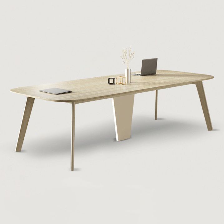 Contemporary Writing Desk Manufactured Wood Base Desk for Office Clearhalo 'furn' 'furn_office_desk' 'Furniture' 'Office Desks' 'Office Furniture' 'office_desk' 1200x1200_9031d13d-c303-449e-bd98-545100144539