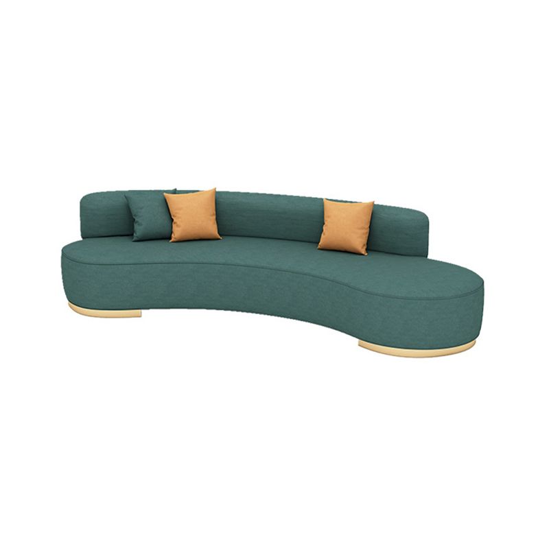 Green Sofa Stationary Scratch Resistant Seating for Living Room