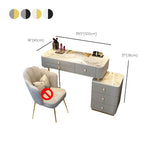 Glam Bedroom Vanity Dressing Table Stone Makeup Vanity Desk with Drawer