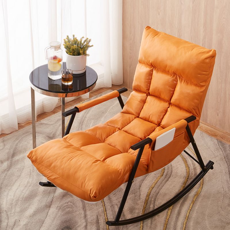 Tufted Cushions Rocker Chair Whole Colored Modern Fabric Rocker Chair in Living Room Clearhalo 'Chairs & Seating' 'furn' 'furn_rocking_chairs' 'Furniture' 'Living Room Furniture' 'Rocking Chairs' 'rocking_chairs' 1200x1200_90330d30-047b-48b6-acd9-30643e621220