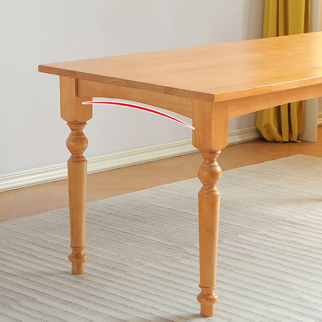 Rectangle Wood Top Dining table Modern Natural Finish Legs Dining Room Table Clearhalo 'Dining Tables & Seating' 'Dining Tables' 'dining_table' 'furn' 'furn_dining_table' 'Furniture' 'Kitchen & Dining Furniture' 1200x1200_90357b5e-3451-4b65-8564-aa8fa54fb61a