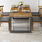 Contemporary Solid Wood Dining Table Rectangle Dining Table for Home Use