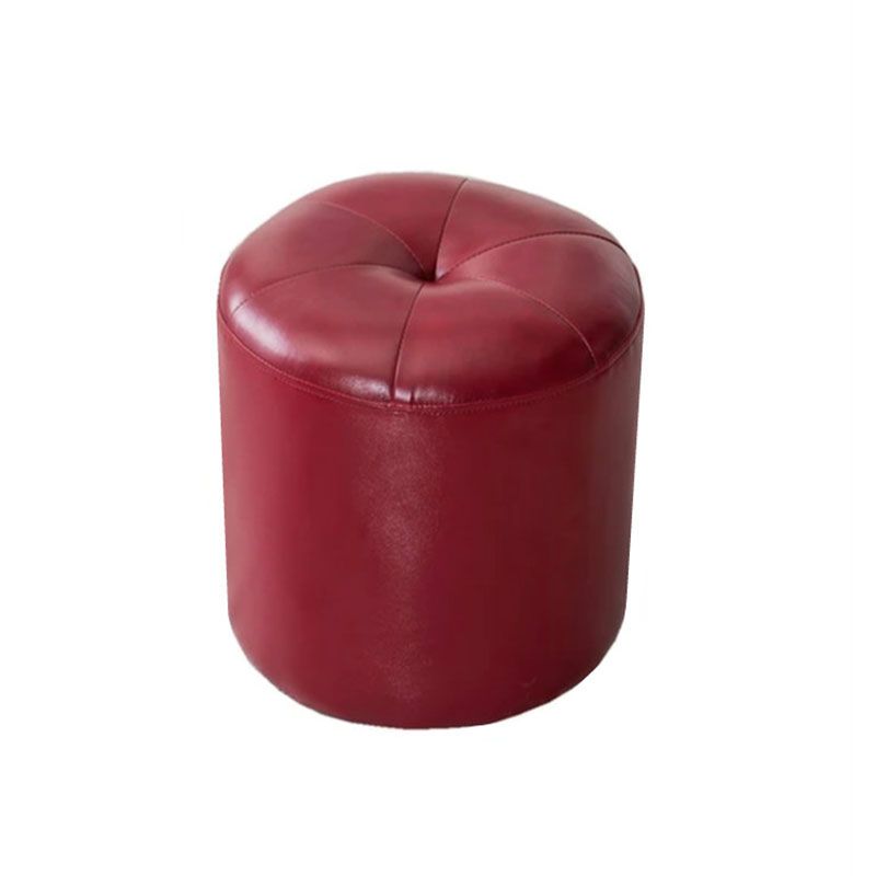 Genuine Leather Standard Stool Modern Style Simple Round Stool Clearhalo 'furn' 'furn_ottomans_poufs' 'Furniture' 'Living Room Furniture' 'Ottomans & Poufs' 'ottomans_poufs' 1200x1200_9036ce36-b59e-4663-a10c-c271c73a3769