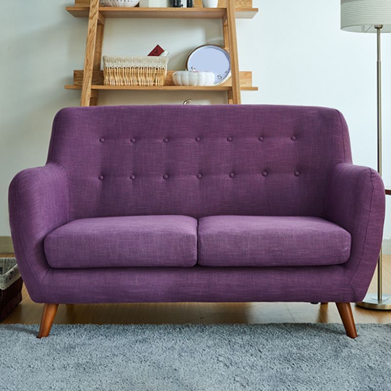 Zeitgenössischer dichtes Rückenstoff Stoff Quadrat Arm Standard Sofa