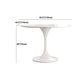 White Modern Round Dining Table Sintered Stone Top Tulip Base Table Clearhalo 'Dining Tables & Seating' 'Dining Tables' 'dining_table' 'furn' 'furn_dining_table' 'Furniture' 'Kitchen & Dining Furniture' 1200x1200_9039c8fe-911c-4d9f-9148-69e78ab8dec1