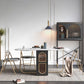 Modern Style Rectangle 63" Dining Table Sintered Stone Drop-Leaf Dining Table for Home Clearhalo ' dining_table' 'Dining Tables & Seating' 'Dining Tables' 'furn' 'furn_dining_table' 'Furniture' 'furniture_dining_table' 'Kitchen & Dining Furniture' 'kitchen&dining_furn' 'kitchen' 'kitchen_dining_table' 1200x1200_903a4e4e-b6f0-49d6-87dd-110d2ee5afc0