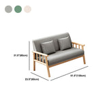 リネンモダンタイトバックソファ24 "w四角いアームソファリビングルーム