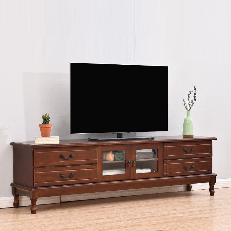 Traditional TV Stand Console Wooden Media Console TV Stand with Drawers Clearhalo 'furn' 'furn_tv_stands_entertainment_centers' 'Furniture' 'Living Room Furniture' 'TV Stands & Entertainment Centers' 'TV Stands & Media Storage Furniture' 'tv_stands_entertainment_centers' 1200x1200_903bc135-c412-4b4b-82fb-39a84bbbb38a