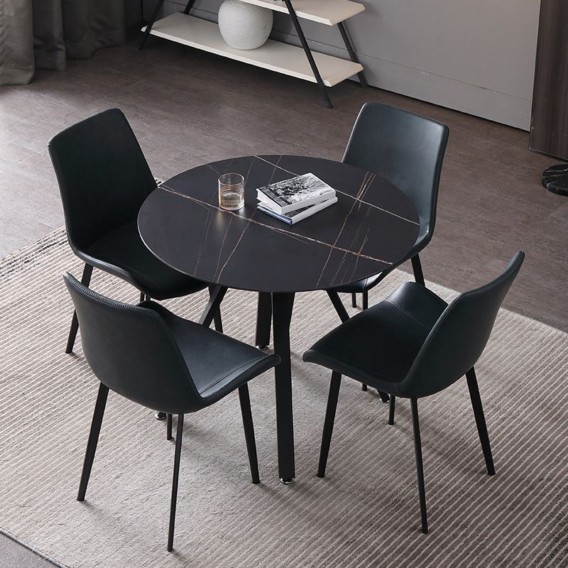 Modern 1/2/3/4/5 Pieces Dining Set Sintered Stone Dining Table for Home Use Clearhalo 'Dining Room Sets' 'Dining Tables & Seating' 'dining_room_set' 'furn' 'furn_dining_room_set' 'Furniture' 'furniture_dining_room_set' 'Kitchen & Dining Furniture' 'kitchen&dining_furn' 'kitchen' 1200x1200_903d7f18-9fba-4ad7-82f6-f31931884b31