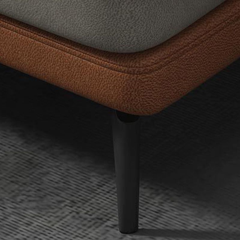 137.8" W x 70.87" D x 35.43" H Faux Leather Sofa & Chaise Modern Sewn Pillow Back Sofa Clearhalo 'furn' 'furn_sectionals' 'Furniture' 'Living Room Furniture' 'Sectionals' 1200x1200_903dc8db-bbcd-45ab-9db4-71e9d487a2ac