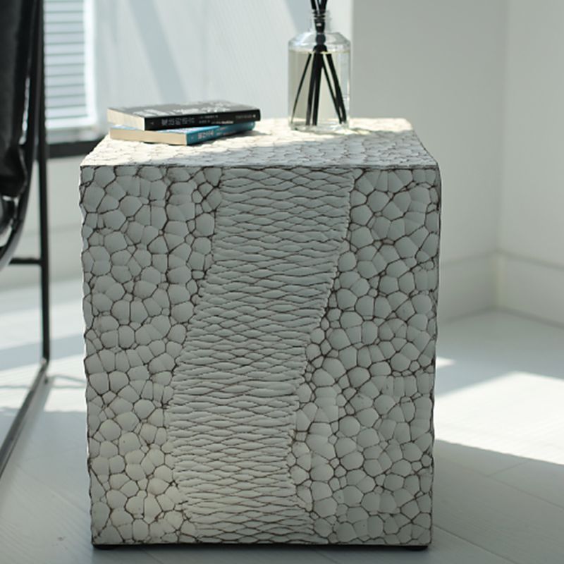 Tavolo da angolo contemporaneo da 14 "tavolino quadrati accento legno laterale