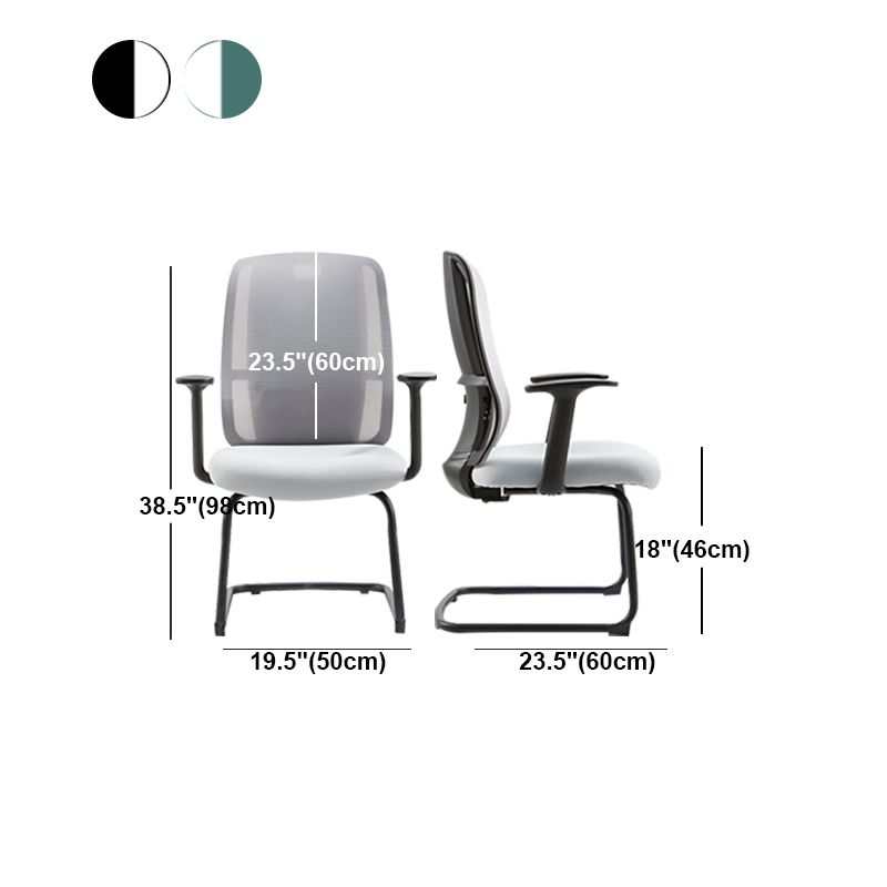 Mid-Back Office Chair Contemporary Lumbar Support Desk Chair Clearhalo 'furn' 'furn_office_chair' 'Furniture' 'Office Chairs' 'Office Furniture' 'office_chair' 1200x1200_90458738-cd01-404f-afbb-44e7adb14ee8