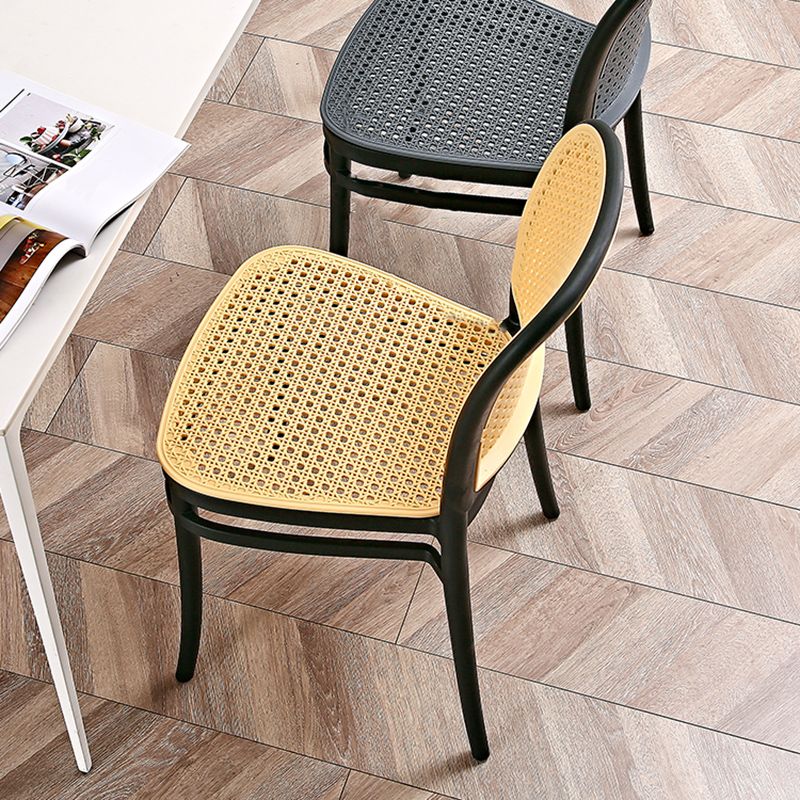 Contemporary Style Armless Chair Plastic Open Back Side Chair for Restaurant Bedroom Clearhalo 'Dining Chairs' 'Dining Tables & Seating' 'dining_chair' 'furn' 'furn_dining_chair' 'Furniture' 'Kitchen & Dining Furniture' 1200x1200_90459c1a-afd4-49e7-aa7c-6d506156c631