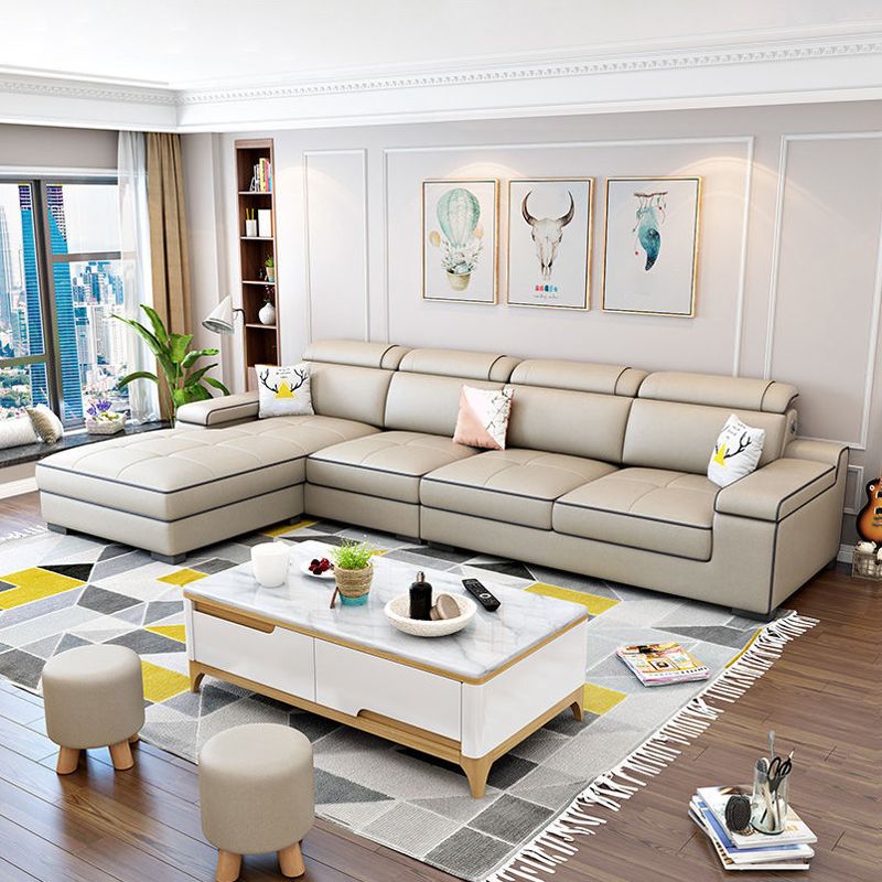 Scandinavian Pillow Top Arm Sectional with Storage for Living Room Clearhalo 'furn' 'furn_sectionals' 'Furniture' 'furniture_sectionals' 'Living Room Furniture' 'Sectionals' 1200x1200_90463941-06f4-4a75-8edd-490d4d25ae0c