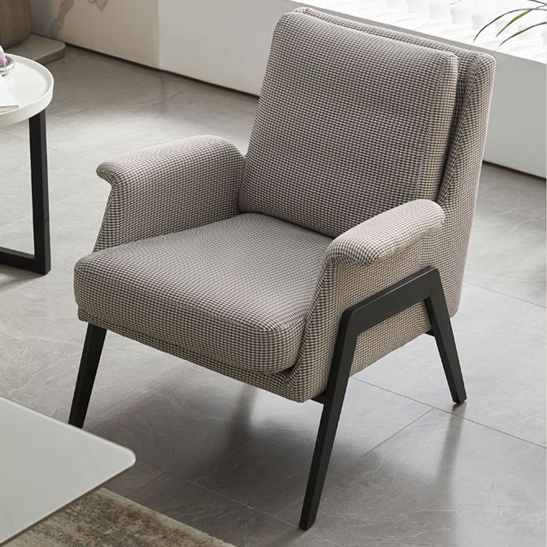 Polquadra di accento moderno di metà secolo in miscela di lino/in pelle finta