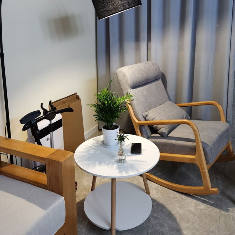 Contemporary Rocking Chair Upholstered Antique Finish Rocking Accent Chair Clearhalo 'Chairs & Seating' 'furn' 'furn_rocking_chairs' 'Furniture' 'Living Room Furniture' 'Rocking Chairs' 'rocking_chairs' 1200x1200_90477123-1049-4f41-8ffd-38e0b74cb0f5