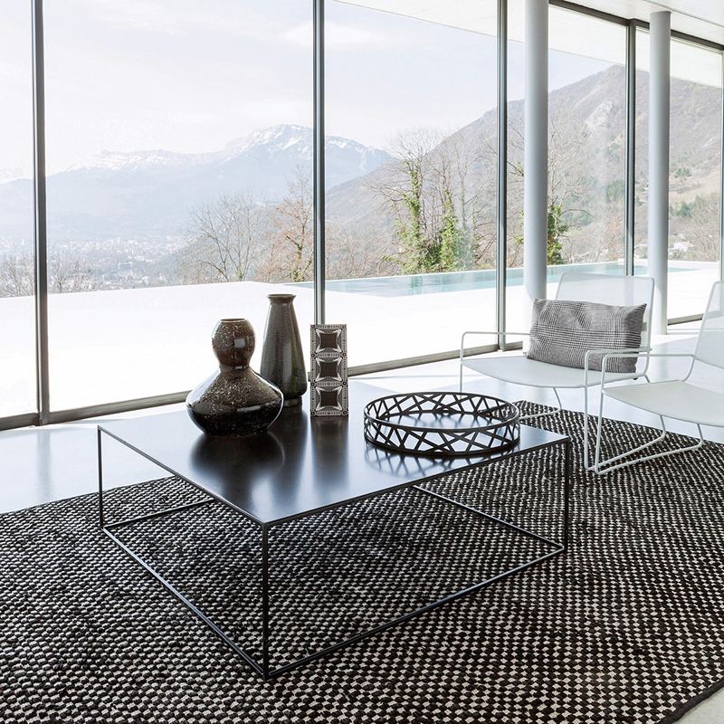 Mid-Century Modern Iron Coffee Table Black Finish Square Cocktail Table Clearhalo 'Coffee & Accent Tables' 'Coffee Tables' 'coffee_tables' 'furn' 'furn_coffee_tables' 'Furniture' 'Living Room Furniture' 1200x1200_9047cc35-33b5-4dfc-96a0-e05626fb8aec