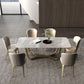 Luxury Sintered Stone Top Dining Set Rectangle 1/2/5/6/7 Pieces Dining Room Table Set Clearhalo 'Dining Room Sets' 'Dining Tables & Seating' 'dining_room_set' 'furn' 'furn_dining_room_set' 'Furniture' 'furniture_dining_room_set' 'Kitchen & Dining Furniture' 1200x1200_90497ffd-176b-4cb3-a89f-48bd1395a4d9