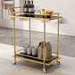 Modern Open Storage Prep Table Rectangular Rolling Kitchen Trolley Clearhalo 'furn' 'furn_kitchen_islands_carts' 'Furniture' 'Kitchen & Dining Furniture' 'Kitchen Islands & Carts' 'kitchen_islands_carts' 1200x1200_9049ed32-e6e3-4915-90c0-da3105d94a73