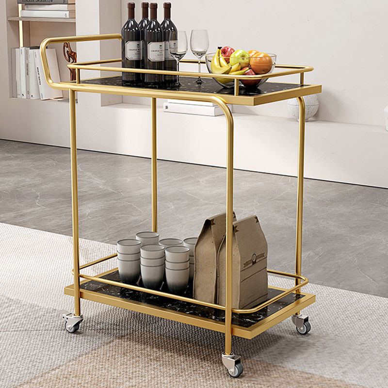 Modern Open Storage Prep Table Rectangular Rolling Kitchen Trolley Clearhalo 'furn' 'furn_kitchen_islands_carts' 'Furniture' 'Kitchen & Dining Furniture' 'Kitchen Islands & Carts' 'kitchen_islands_carts' 1200x1200_9049ed32-e6e3-4915-90c0-da3105d94a73