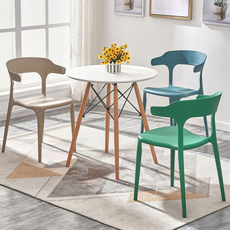 Contemporary Kitchen Chair Dining Armless Side Chair with Plastic Legs Clearhalo ' kitchen&dining_furn' 'Dining Chairs' 'Dining Tables & Seating' 'dining_chair' 'furn' 'furn_dining_chair' 'Furniture' 'furniture_dining_chair' 'Kitchen & Dining Furniture' 'kitchen' 1200x1200_904a2cdd-8558-4c44-a108-183b8f58e5a8