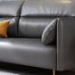 Glam Sewn Pillow Back Standard Pillow Top Arm Living Room Leather Sofa