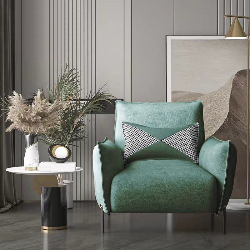 Chaise canapé à accent tissu scandinave, chaise longue pour le salon