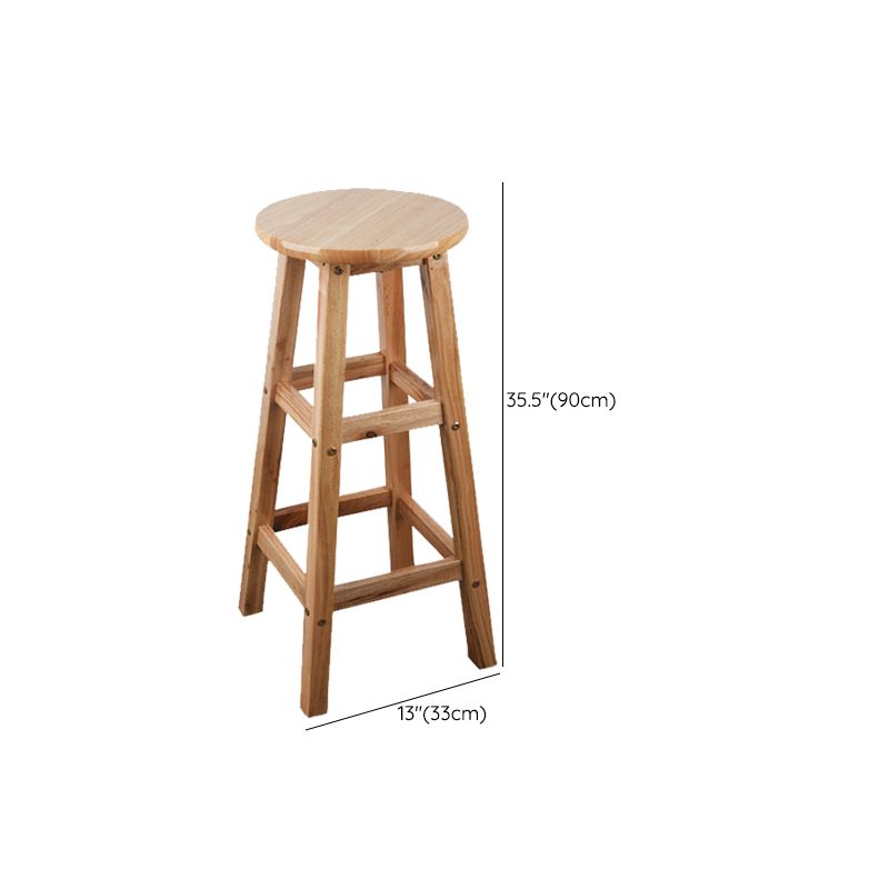 Light Wood Finish Counter & Bar Stools Modern Indoor Stools with 4 Legs Clearhalo 'Bar Furniture' 'Bar Stools' 'bar_stools' 'furn' 'furn_bar_stools' 'Furniture' 'Kitchen & Dining Furniture' 1200x1200_904b5785-926b-4af8-9e24-52a0d75d5924