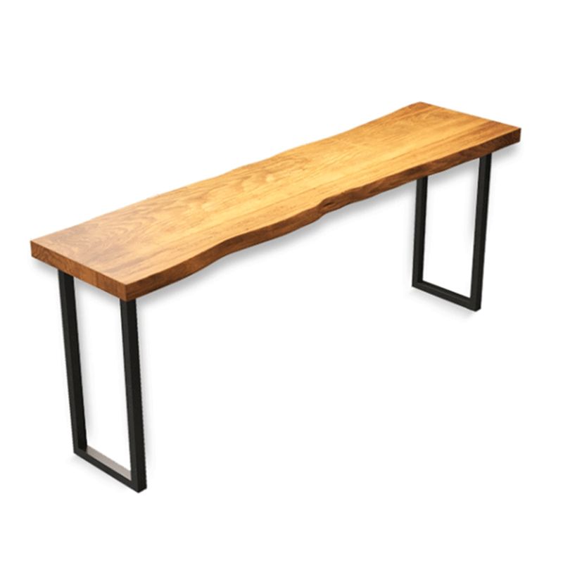 Mesa de barra de madera sólida rectángulo Juego de mesa industrial 1/2/5 Piezas de mostrador con taburetes altos
