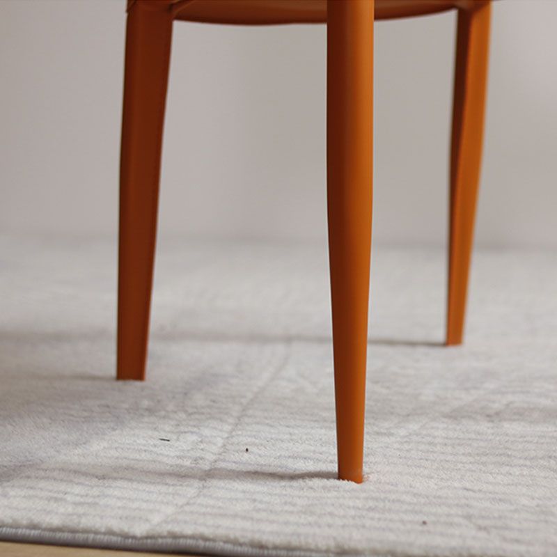 Designer Style Armless Chair Parson Back Side Leather Chair for Restaurant