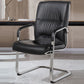Modern Style Office Chair Black Leather No Wheels Fixed Arm Chair Clearhalo 'furn' 'furn_office_chair' 'Furniture' 'Office Chairs' 'Office Furniture' 'office_chair' 1200x1200_904d56ff-b7b5-4a82-a298-355d746085ff