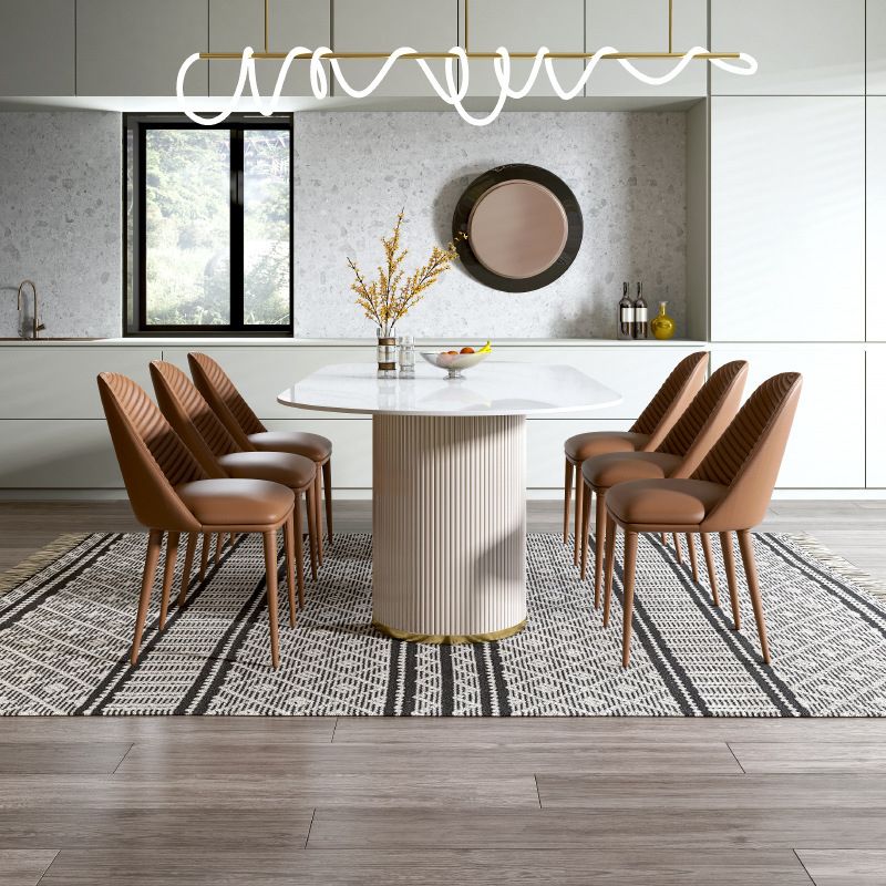 Table à manger standard ovale glamour