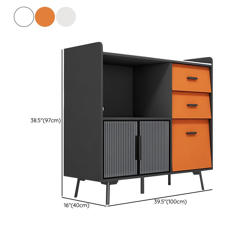 Modern Buffet Sideboard Stone Sideboard with Cabinets and Cabinets Clearhalo 'buffet_sideboard' 'Buffets & Sideboards' 'furn' 'furn_buffet_sideboard' 'Furniture' 'Kitchen & Dining Furniture' 1200x1200_904dcf7d-510b-4ad9-a496-eb8f669faec7