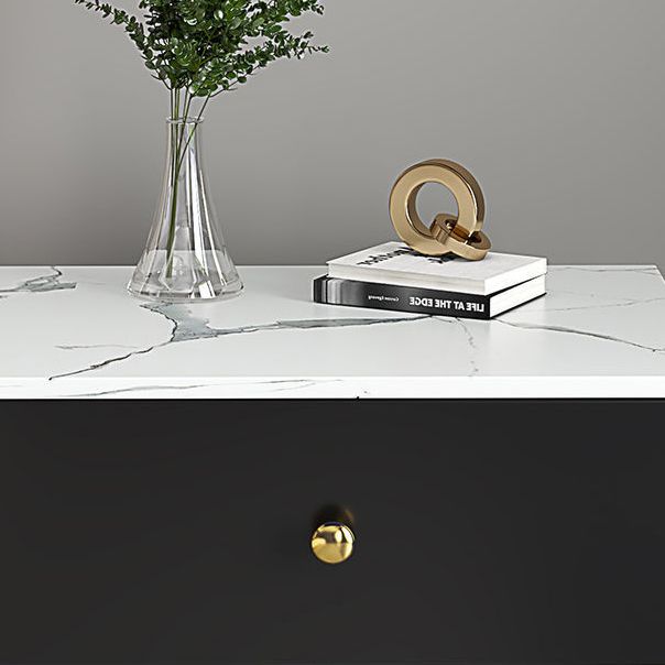 Moderner Metall mit Metall 2/3 Schublade weiß/grau/schwarz 4 Bein Nachttisch