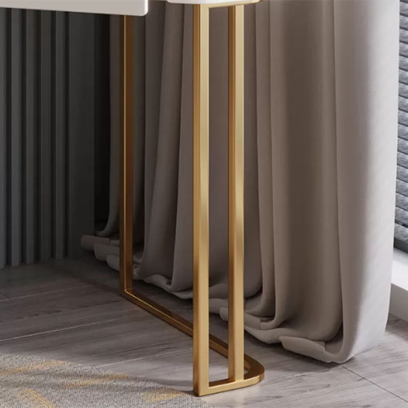 Contemporary Makeup Vanity Desk Table 3 Drawer Glass Top Dressing Table Clearhalo 'Bedroom Furniture' 'furn' 'furn_makeup_vanities' 'Furniture' 'Makeup Vanities' 'makeup_vanities' 1200x1200_904f876a-00cb-4405-9808-5d1b8ab46c32