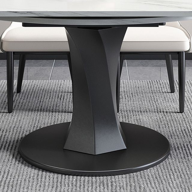 Simplicity Round Dining Room Table Sintered Stone Table with Pedestal Base Clearhalo ' dining_table' 'Dining Tables & Seating' 'Dining Tables' 'furn' 'furn_dining_table' 'Furniture' 'furniture_dining_table' 'Kitchen & Dining Furniture' 'kitchen&dining_furn' 'kitchen' 'kitchen_dining_table' 1200x1200_9050690c-1bee-424c-8942-71f908c164f7