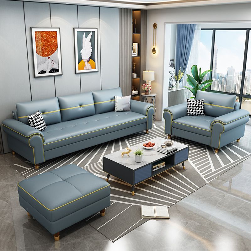 Faux Leather Modern Sofa 31.49"W Pillow Top Arm Sofa for Living Room Clearhalo 'furn' 'furn_sofas' 'Furniture' 'furniture_sofas' 'kitchen' 'kitchen_sofas' 'Living Room Furniture' 'Sofa' 'sofas' 1200x1200_9050ab1c-efba-408a-9b1b-85b528636c52