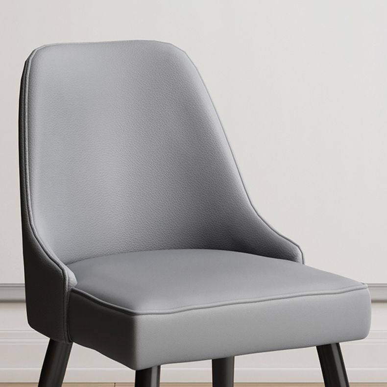 Scandinavische gestoffeerde armloze eetkamerstoelen stoere rugstoel