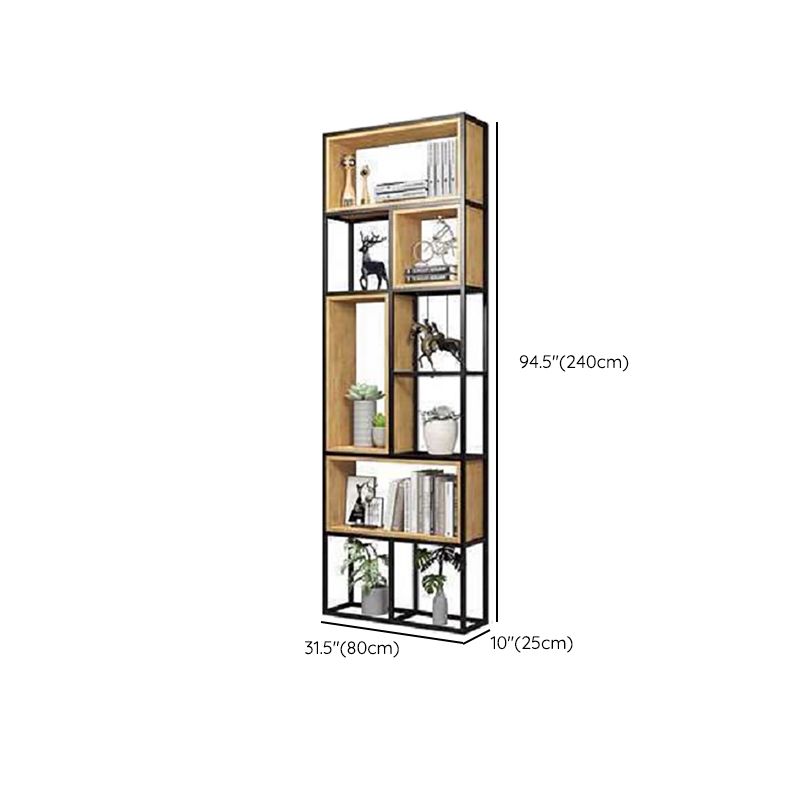 9.84" W Industrial Antique Finish Shelf Bookcase Etagere Metal Bookshelf Clearhalo 'Bookcases' 'furn' 'furn_bookcases' 'Furniture' 'Office Furniture' 1200x1200_9051e7d4-94f7-48ef-b4d1-79c910144a80