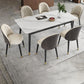 Moderne stijl gesinterde stenen dinetteset 1/2/5/7-delige rechthoekige eetset